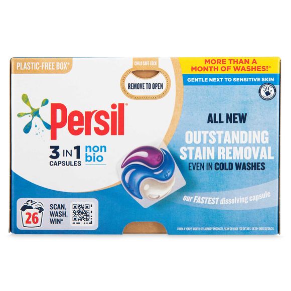 Persil 3 In 1 Washing Capsules Non Bio 26